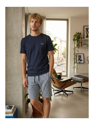Phil & Co. Berlin Pyjama kort 'Fashionable' in Blauw
