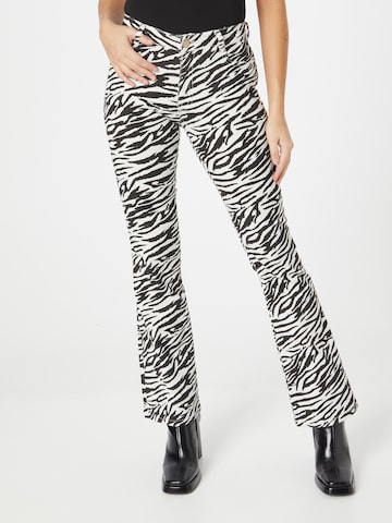 KENDALL + KYLIE Flared Jeans in Zwart: voorkant