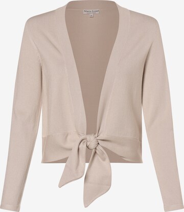 Marie Lund Gebreid vest in Beige: voorkant