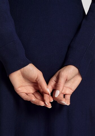 DELMAO Strickkleid in Blau