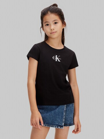 Calvin Klein Jeans Regular Shirt in Zwart: voorkant