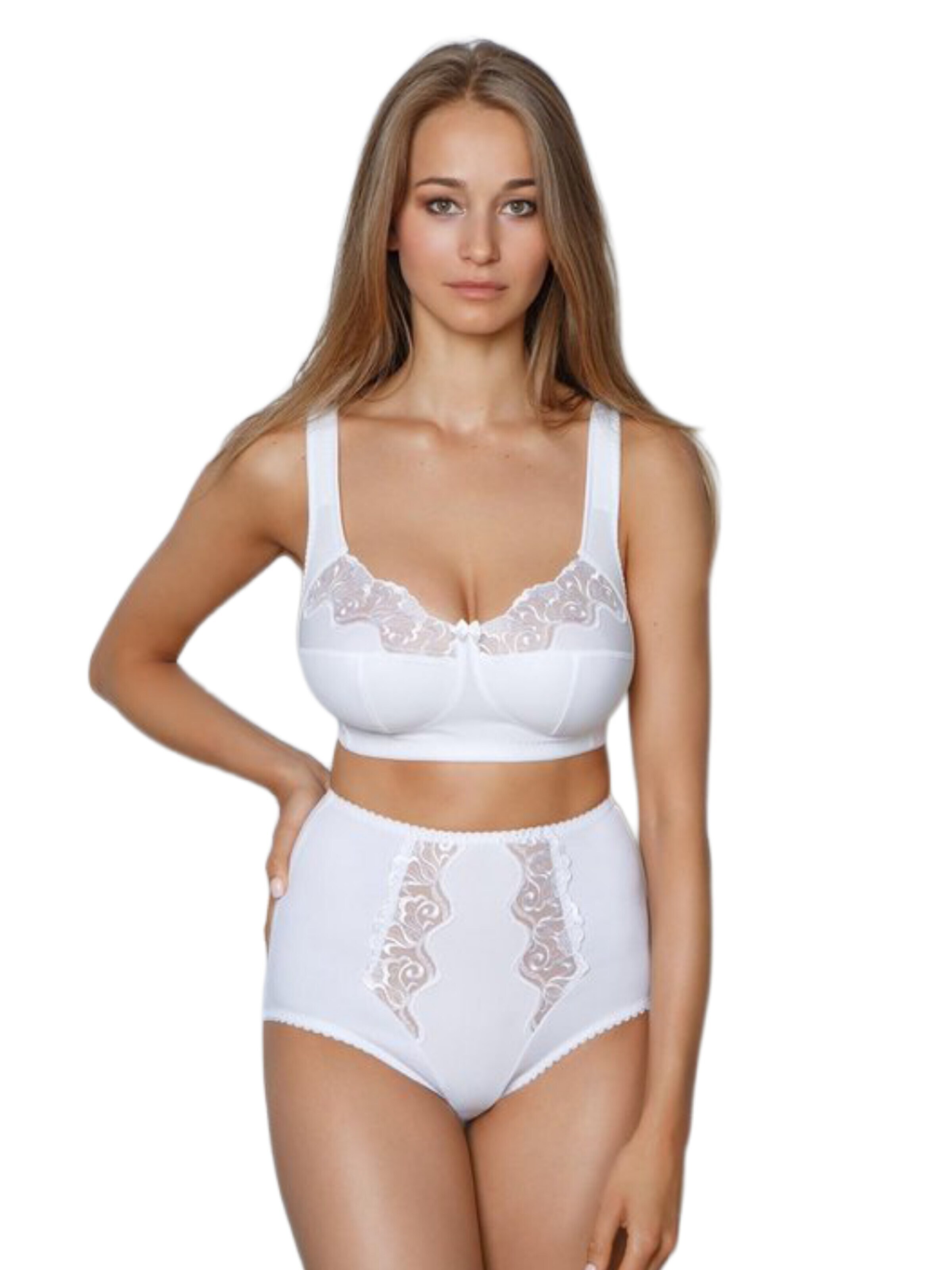 MILENKA Classic Bra in White: front
