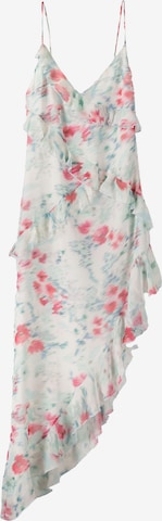 BershkaLjetna haljina - bijela boja: prednji dio