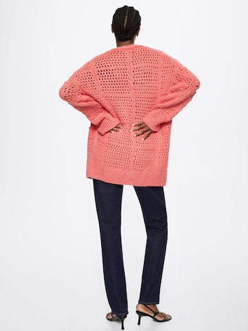 MANGO Knit Cardigan 'Bush' in Red