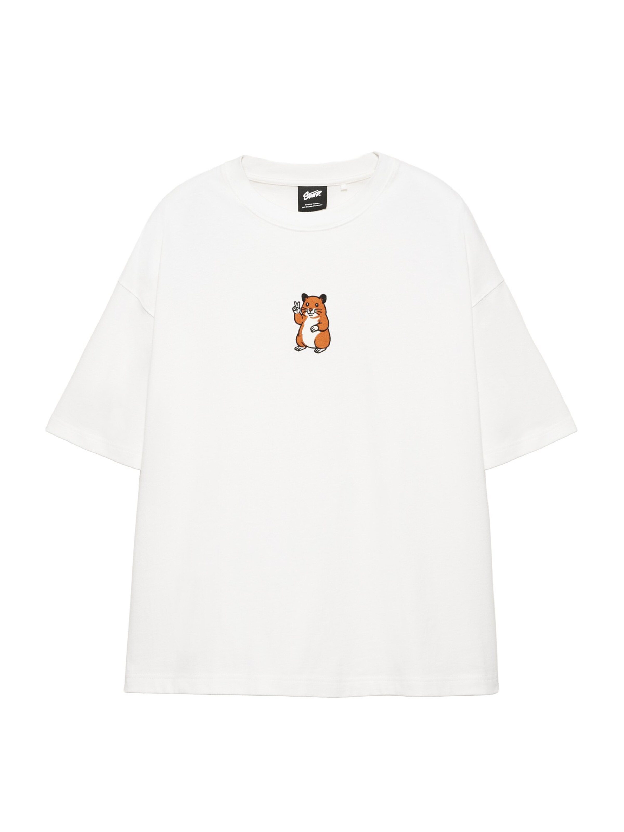 Pull&Bear Shirt in XS in Ochre / Black / White, Item view