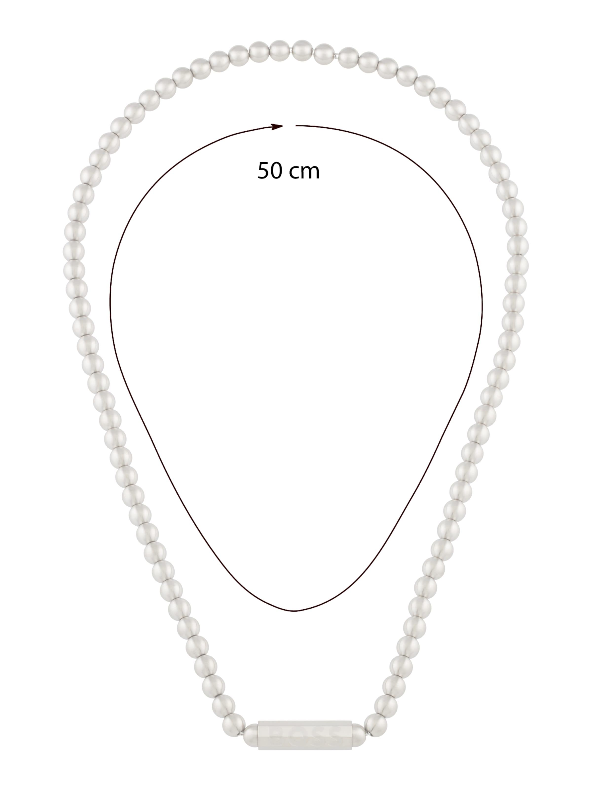 Lanțuri 'SPHERE' de la BOSS pe argintiu