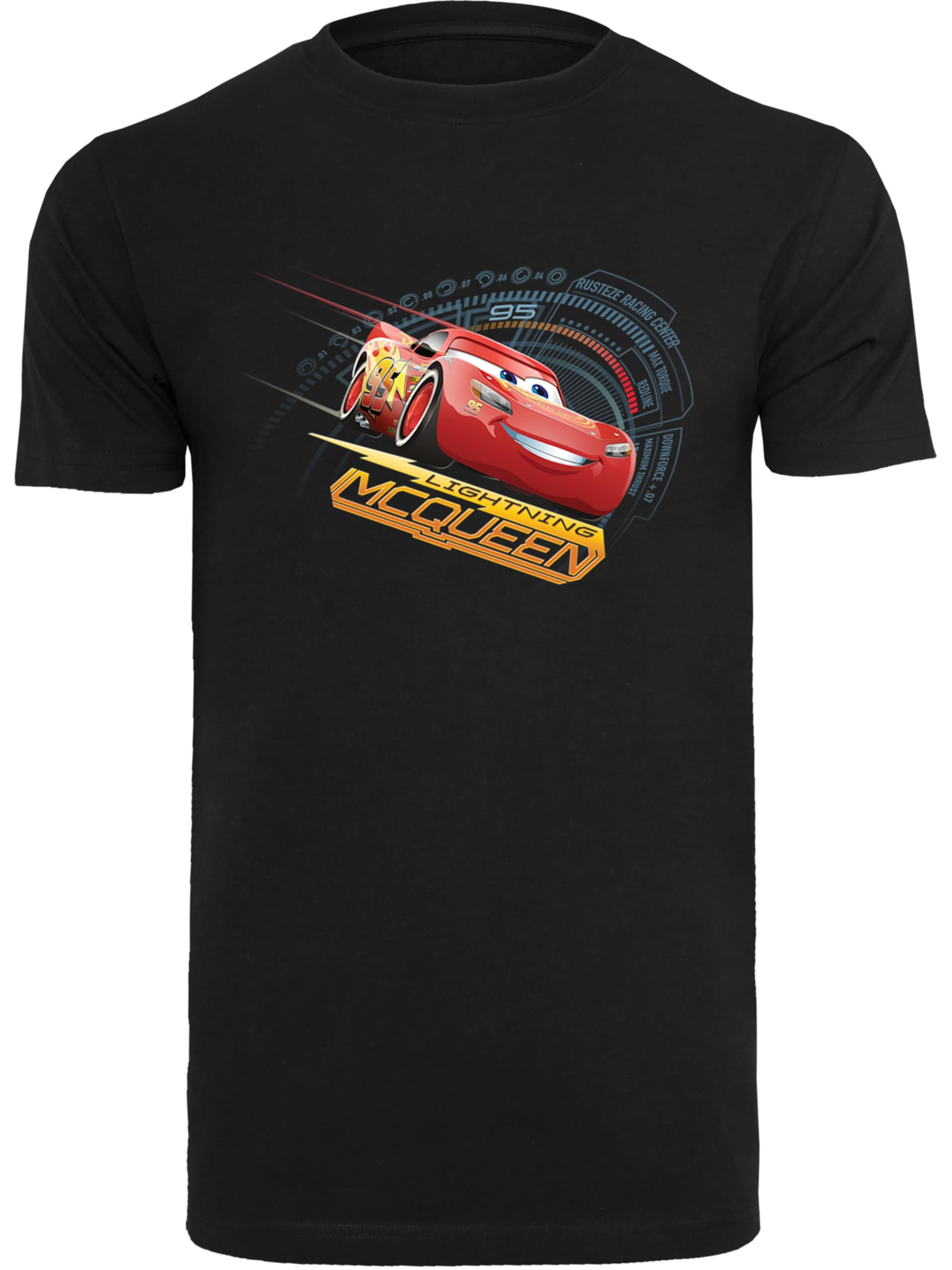 F4NT4STIC Shirt 'Disney Cars Lightning McQueen' in Black: front