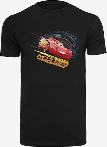 T-Shirt 'Disney Cars Lightning McQueen' F4NT4STIC en noir : devant
