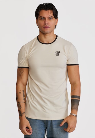 SikSilk Tričko 'Ringer' – béžová: přední strana