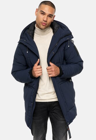 INDICODE JEANS Winter Parka ' INMylo ' in Blue: front