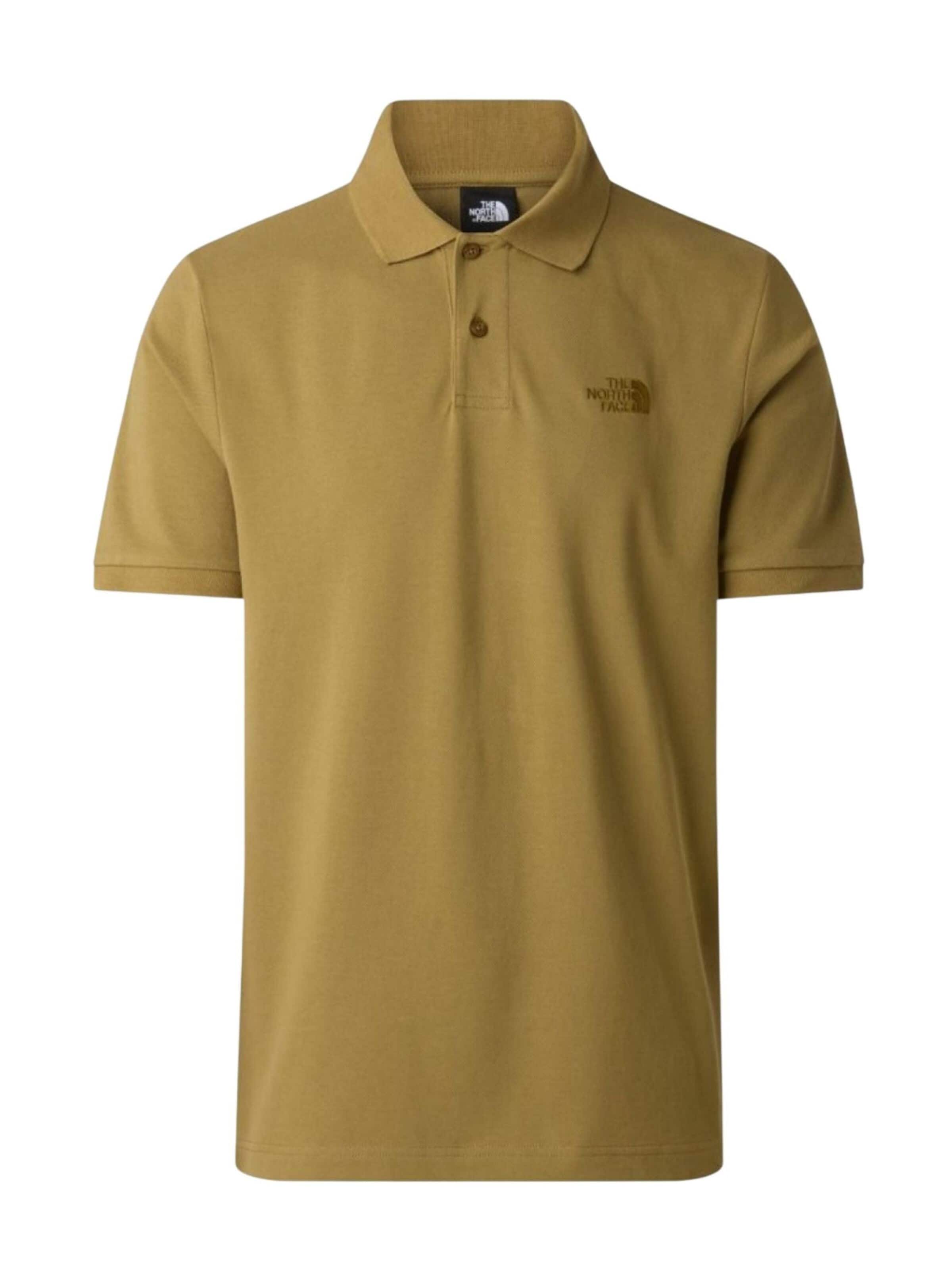 THE NORTH FACE Shirt 'THE NORTH FACE M ESS RG POLO TEE POLO' in Bruin: voorkant