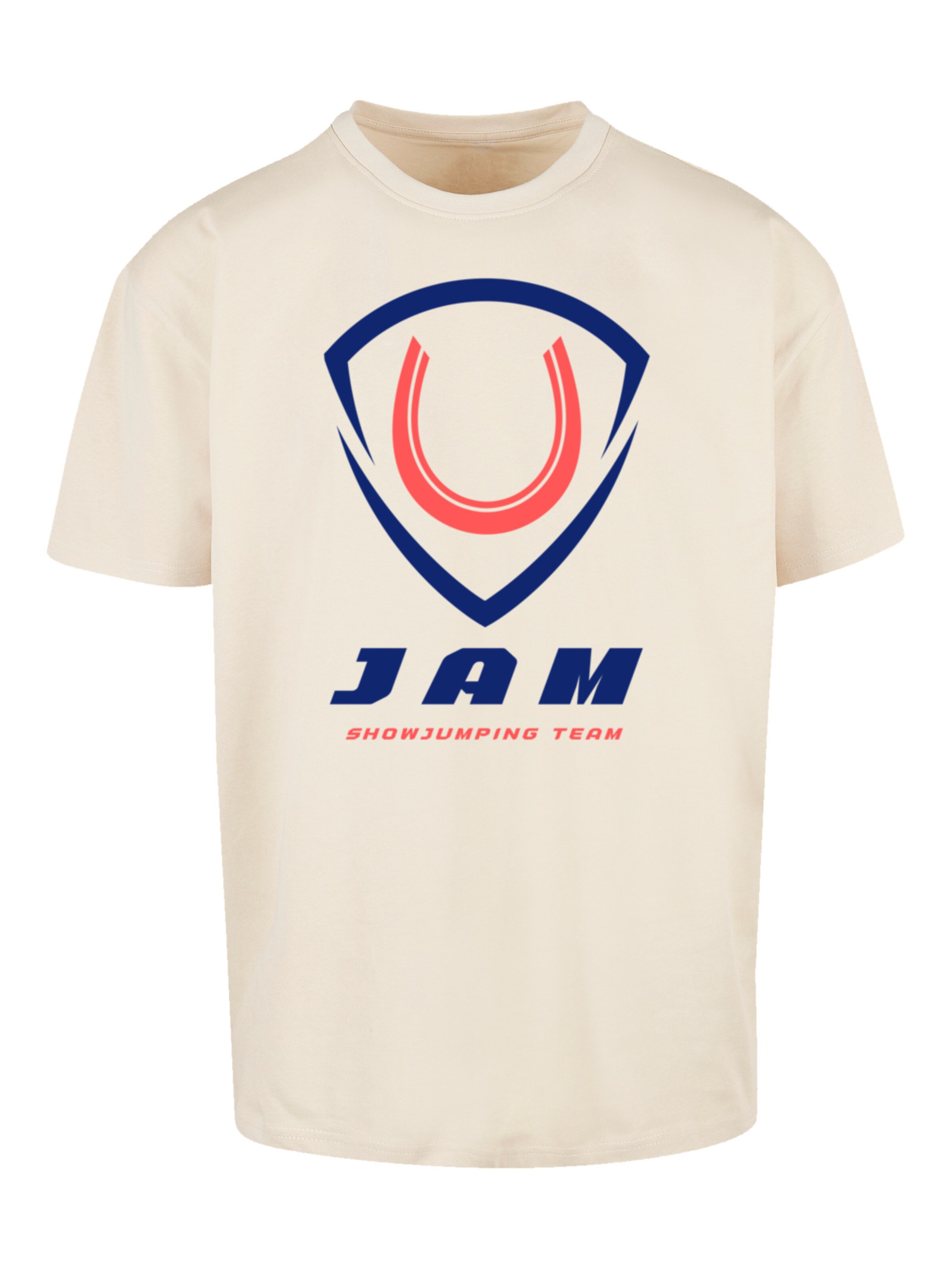 F4NT4STIC Shirt 'JAM Showjumping' in Beige: voorkant