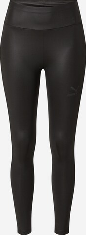 Skinny Pantalon de sport PUMA en noir : devant