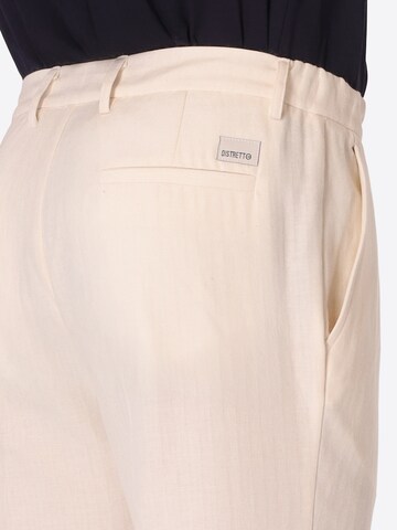 Distretto12 - regular Pantalón plisado 'T. TRIFOGLIO' en beige