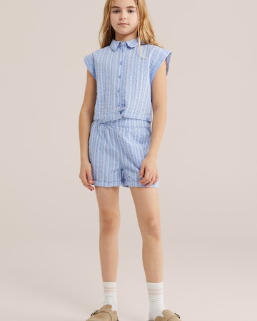 WE Fashion Loosefit Παντελόνι σε μπλε