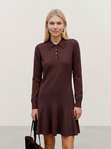 VERO MODA Knit dress 'VMMikaela' in Brown: front