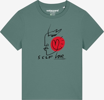 T-shirt 'Self Love' Watapparel en vert : devant