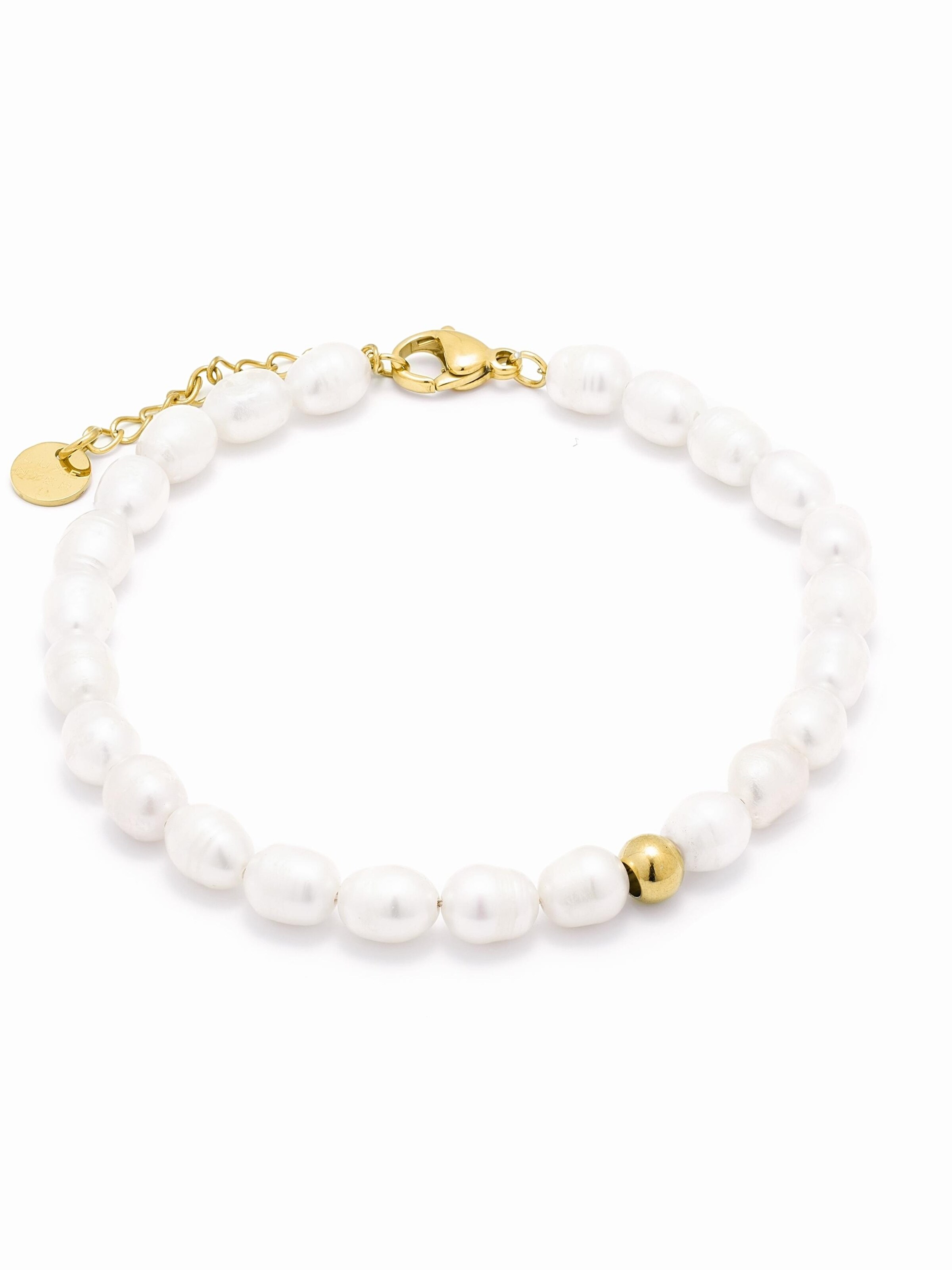 Luxenter Armband 'Unwe'‌ in Weiß: Vorderseite