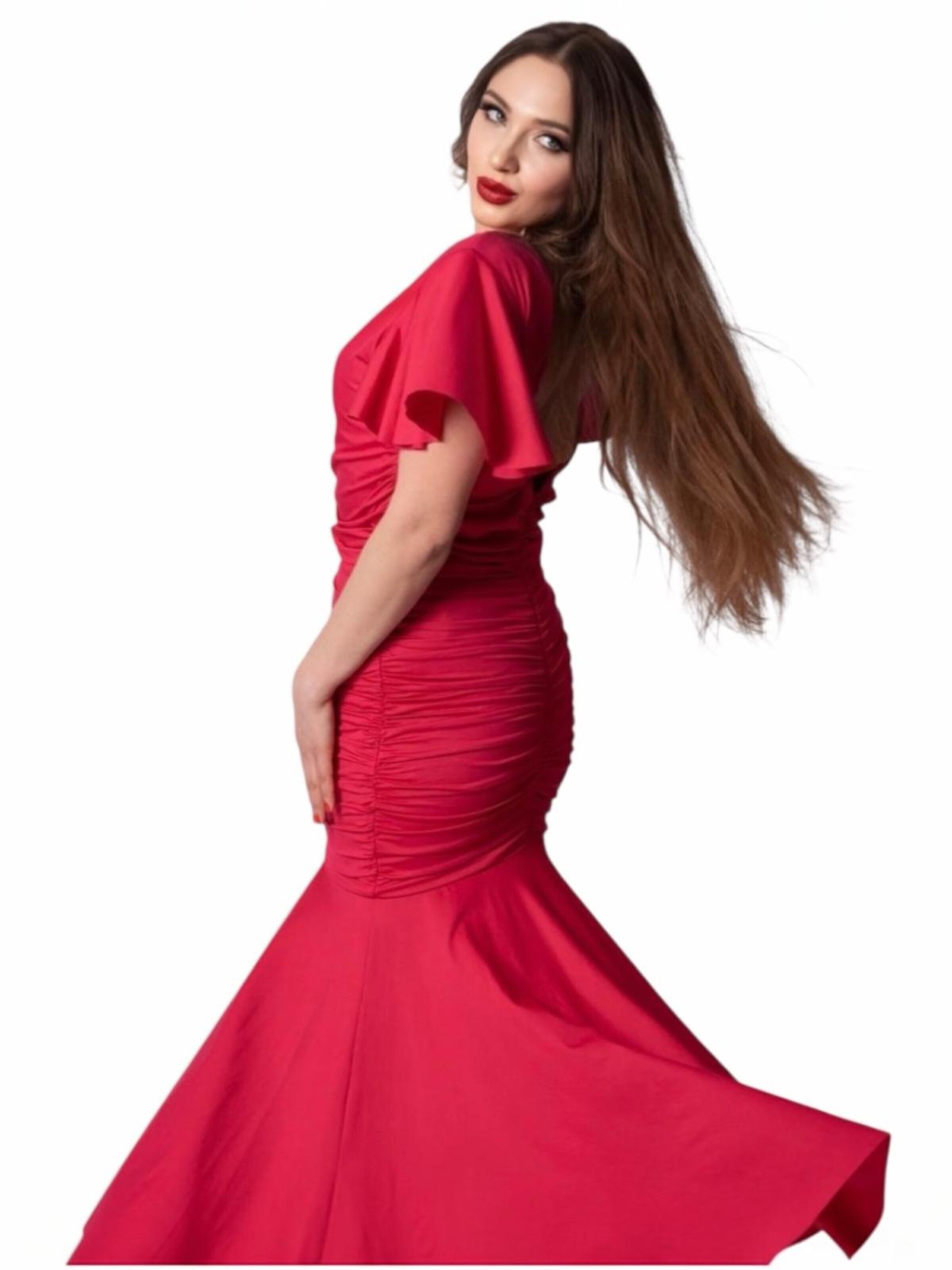 Abito da cocktail 'Dress Athenian Grace Raspberry' di Elena Athanasiadou in rosa