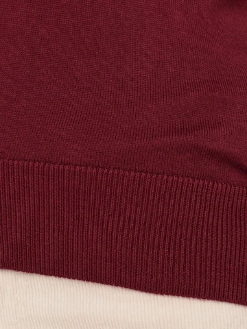 ONLY Shirt 'ONLY ONLCATHERINE SS POLO NECK EX KNT POLO' in Red