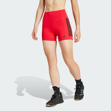 ADIDAS PERFORMANCE Skinny Sports trousers 'Optime' in Red: front