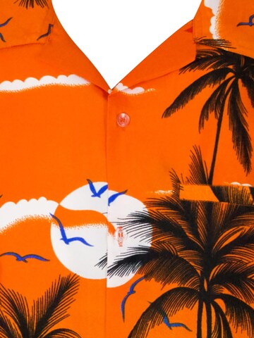 King Kameha Shirt 'Beach' in Orange