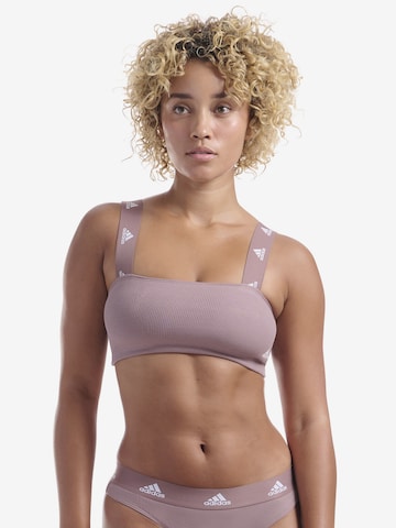 ADIDAS SPORTSWEAR Bralette Bra ' Real Cool Cotton ' in Brown: front