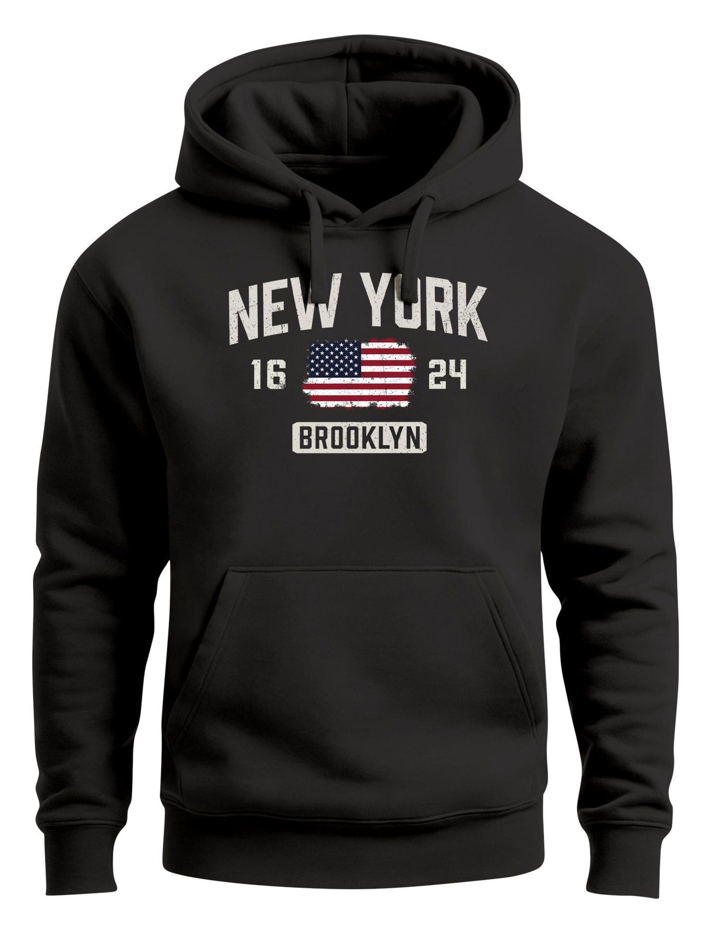 Neverless Sweatshirt 'New York' in Black: front