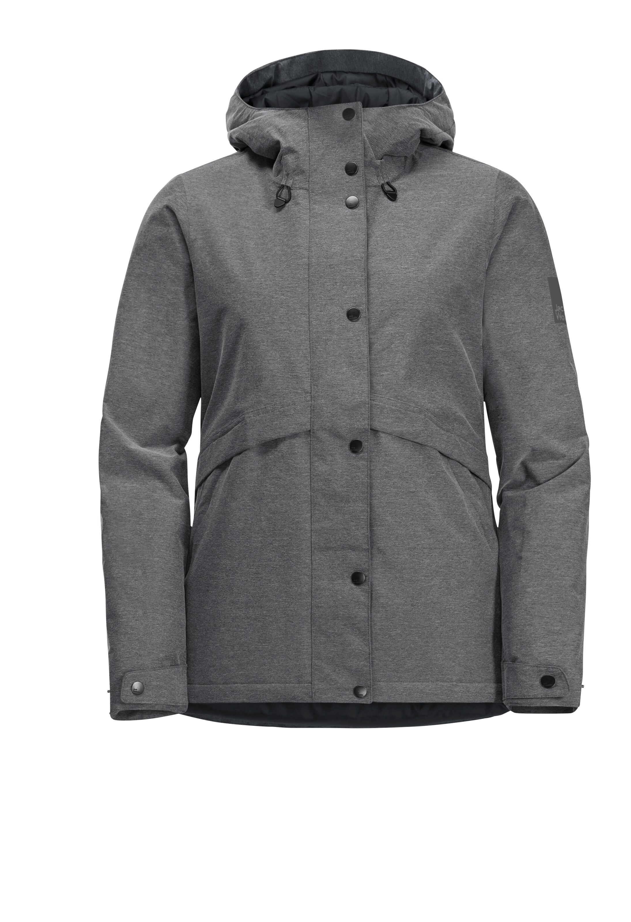 JACK WOLFSKIN Outdoorjas 'Snowy Park' in Grijs: voorkant