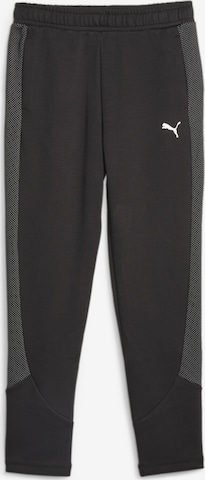 PUMA Regular Workout Pants 'EvoStripe' in Black: front