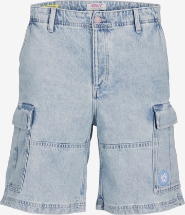 JACK & JONES Loosefit Cargojeans 'Karl Harlo' in Blauw: voorkant