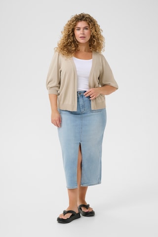 KAFFE CURVE Knit cardigan 'KCDalina' in Beige