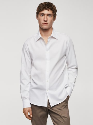 MANGO MAN Regular fit Button Up Shirt 'Arthur' in White: front