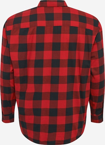 Jack & Jones Plus - Ajuste regular Camisa 'Gingham' en rojo