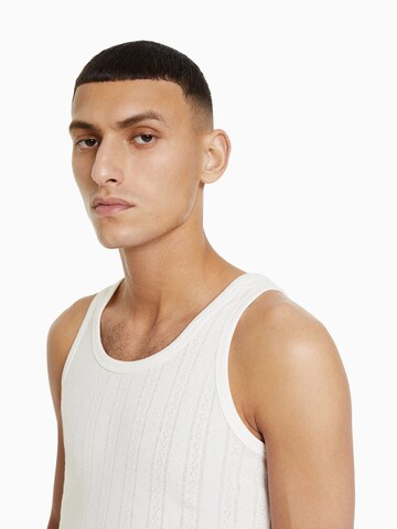 T-Shirt Bershka en blanc