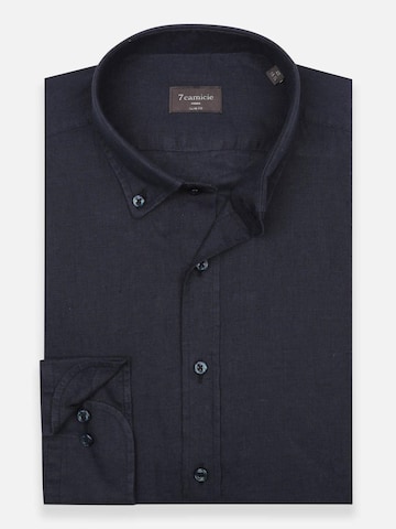 Slim fit Camicia business 'Leonardo Linen Man Shirt' di 7Camicie in blu