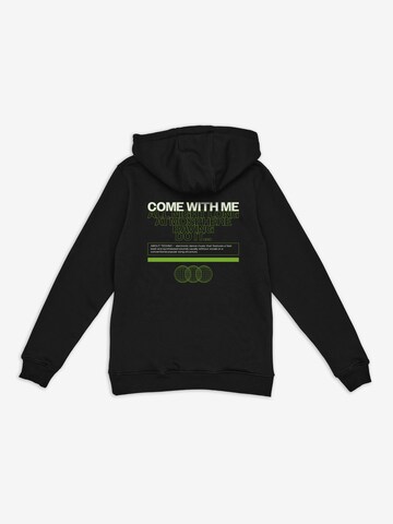ABOUT YOU DROP Sweatshirt 'Come with me' in Black: front