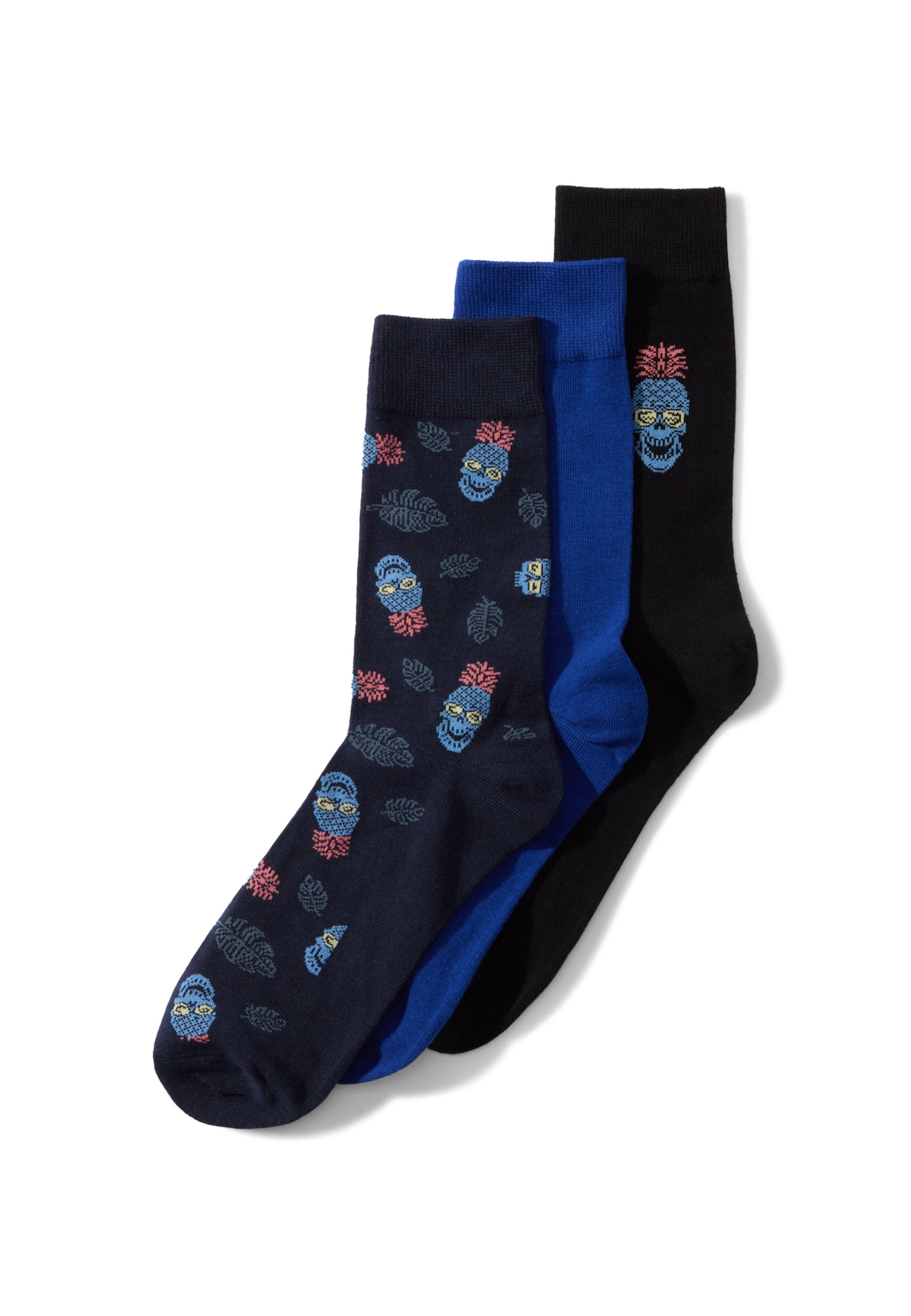 Calzino 'JACMARS SKULLS' in 41-46 JACK & JONES di colore blu / navy / rosso chiaro / nero, Visualizzazione prodotti