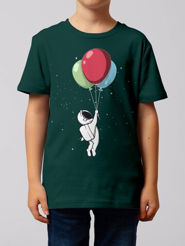 watabout.kids Shirt 'Little Balloon Astronaut' in Green