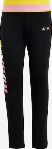 ADIDAS SPORTSWEAR Slim fit Workout Pants 'adidas x Classic LEGO®' in Black: front