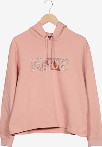 HUGO Sweatshirt & Zip-Up Hoodie in M in Pink: front