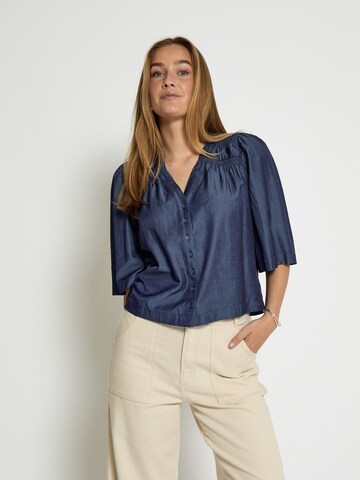 Camicia da donna 'Levana' di minus in blu: frontale