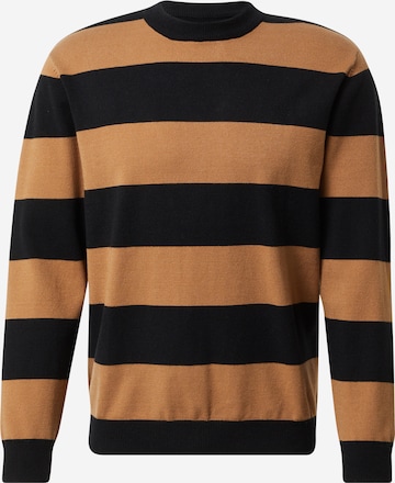 ABOUT YOU x Kevin Trapp Sweater 'Linus' in Brown: front