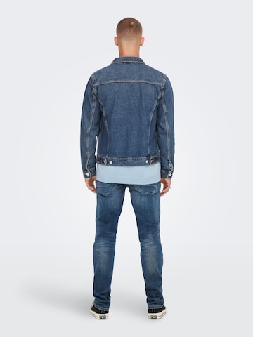 Only & Sons Between-season jacket 'Duke' in Blue