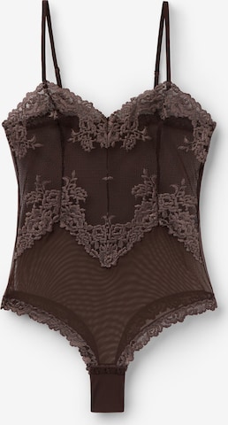 INTIMISSIMI Bodysuit 'Pretty Flowers' in Brown: front