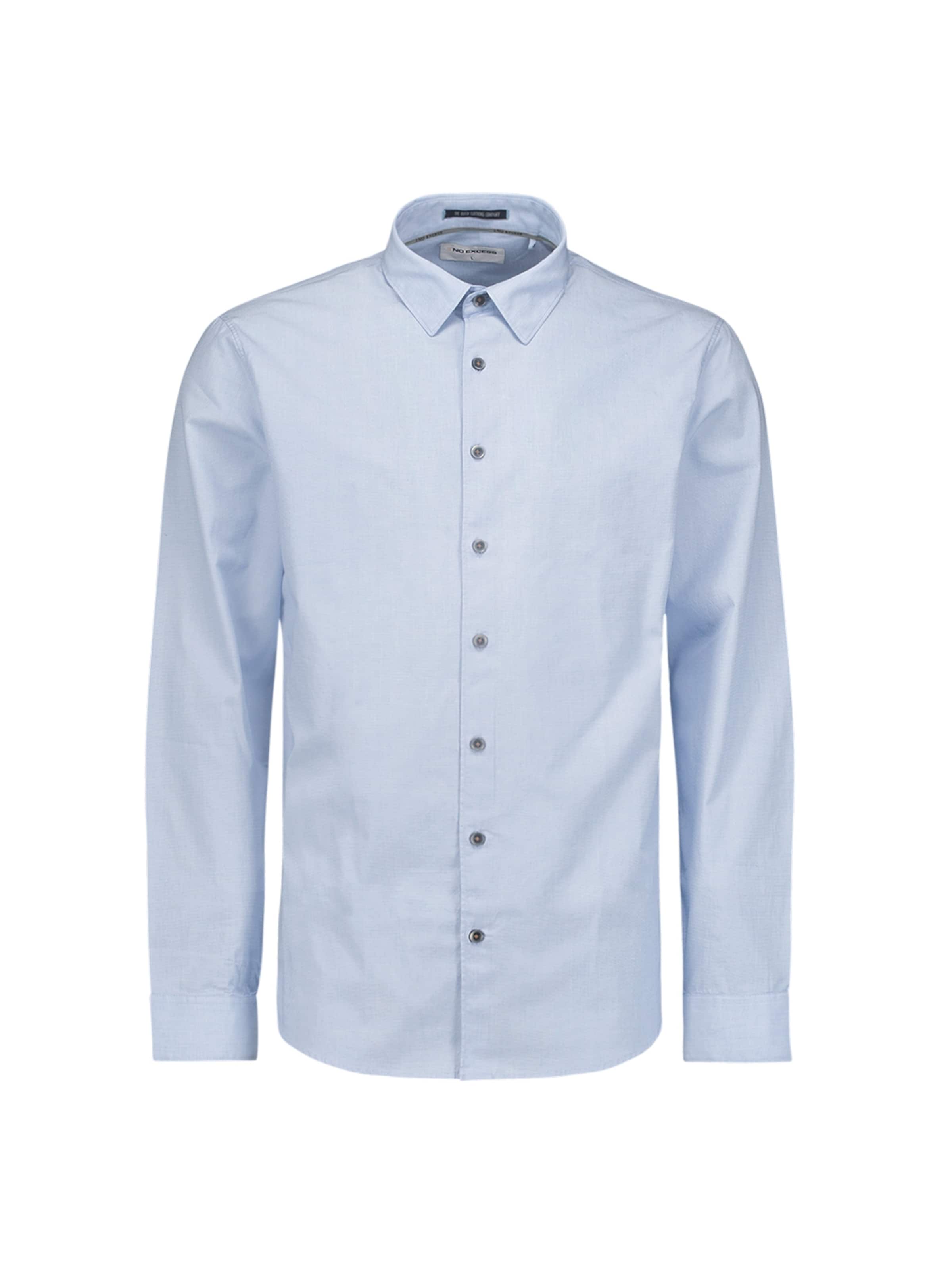 No Excess Slim Fit Hemd in Blau: Vorderseite