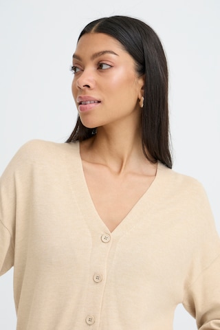 b.young Gebreid vest in Beige
