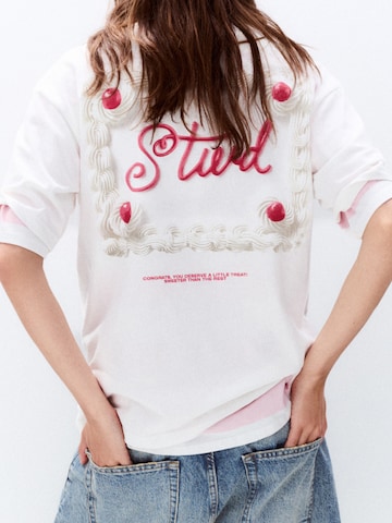 Pull&Bear T-shirt 'TARTA' i vit