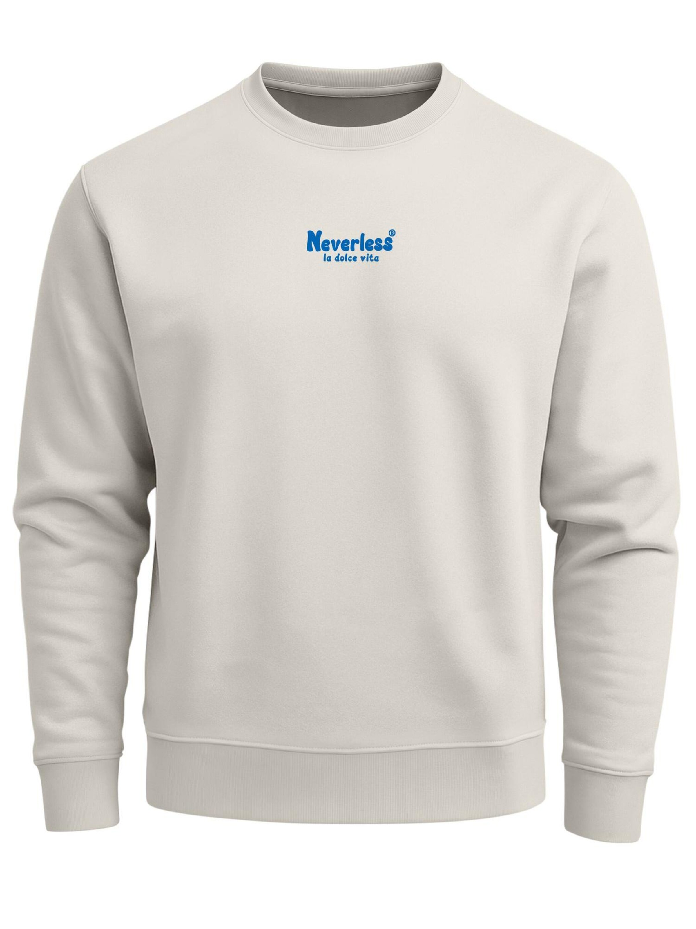 Neverless Sweatshirt 'La dolce Vita' in Beige: front