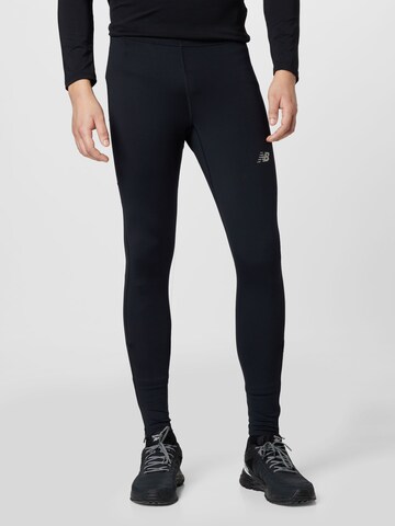 Skinny Pantalon de sport 'Accelerate' new balance en noir : devant